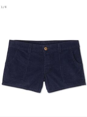 Birdwell Beach Britches Navy Classic Corduroy Shorts Size 8